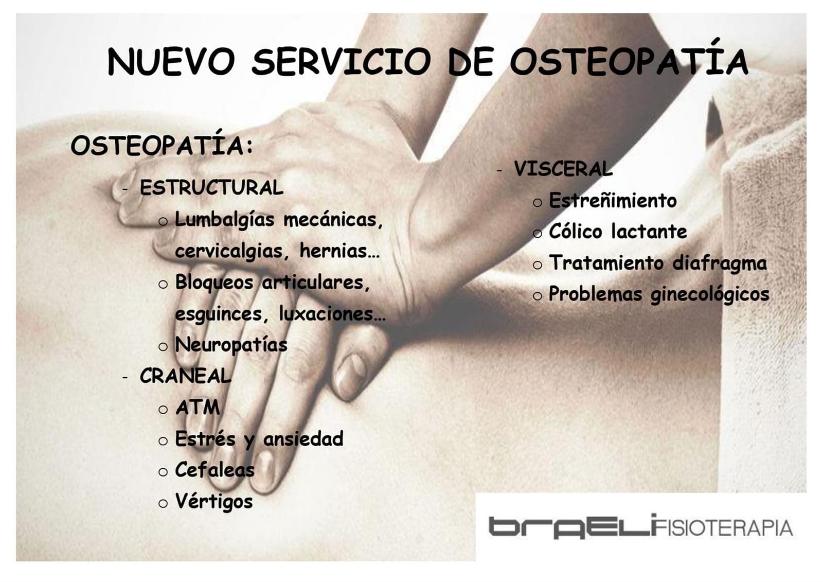 NUEVO SERVICIO DE OSTEOPATÍA - Imagen 1